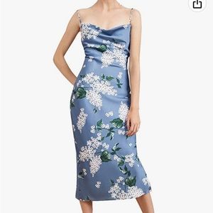 NWT Blue satin dress